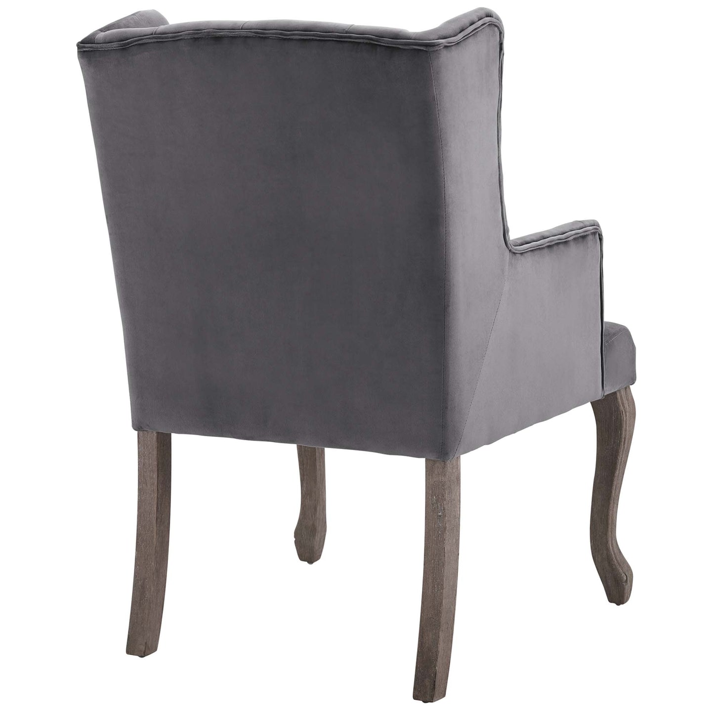 Modway Outlet Realm Performance Velvet Armchair Set of 2 by Modway  Bar and Dining Furniture Gray - EEI-4292-GRY