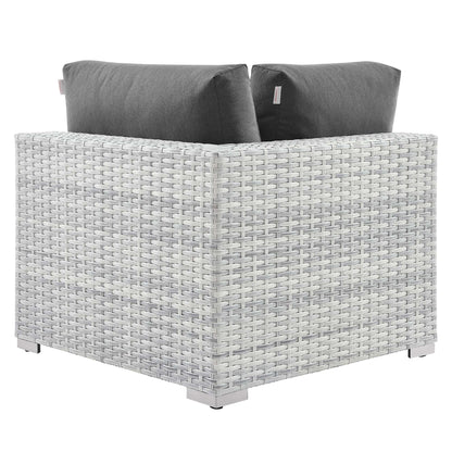 Modway Outlet Convene Outdoor Patio Corner Chair by Modway  Outdoor Furniture Furniture Light Gray Charcoal - EEI-4296-LGR-CHA