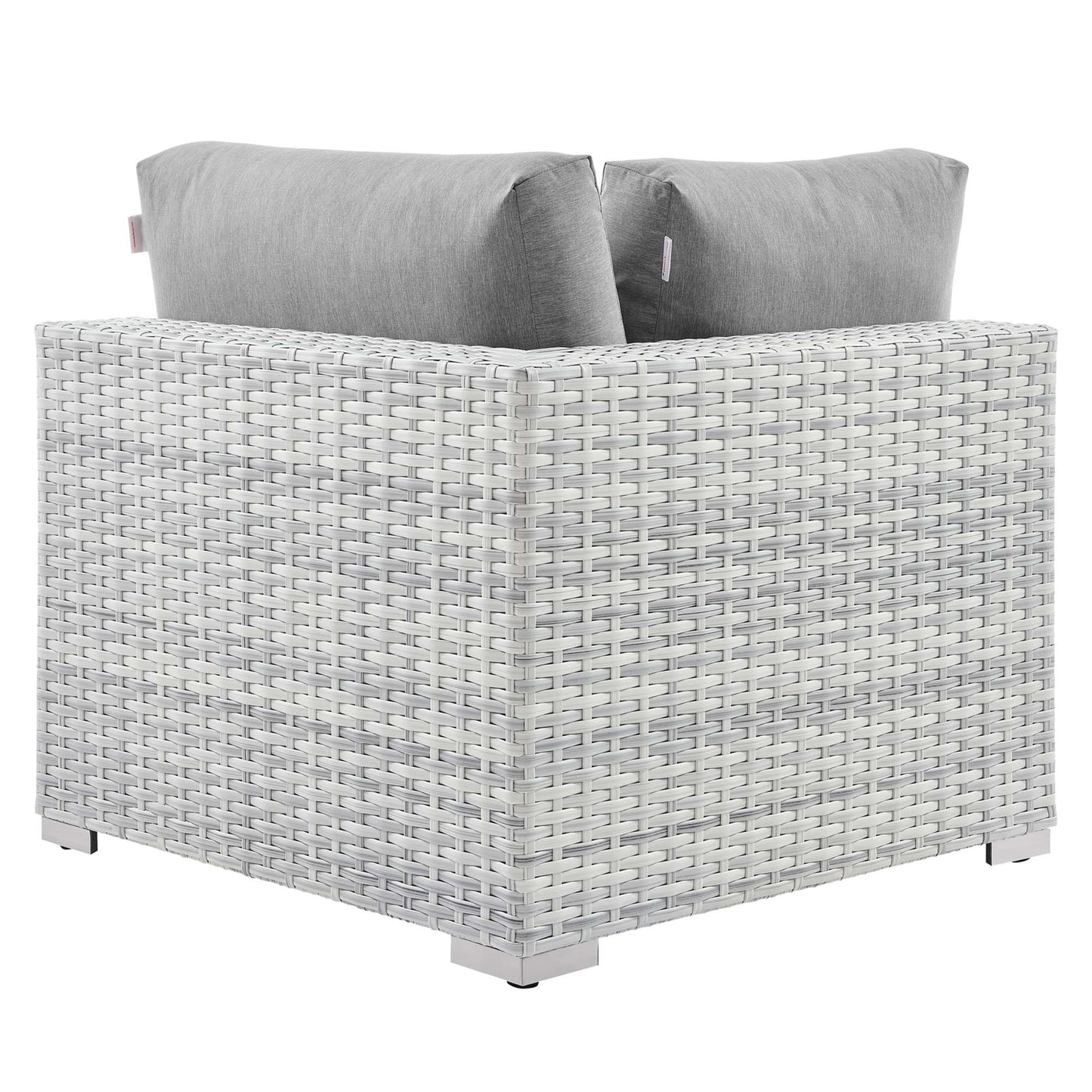 Modway Outlet Convene Outdoor Patio Corner Chair by Modway  Outdoor Furniture Furniture Light Gray Gray - EEI-4296-LGR-GRY