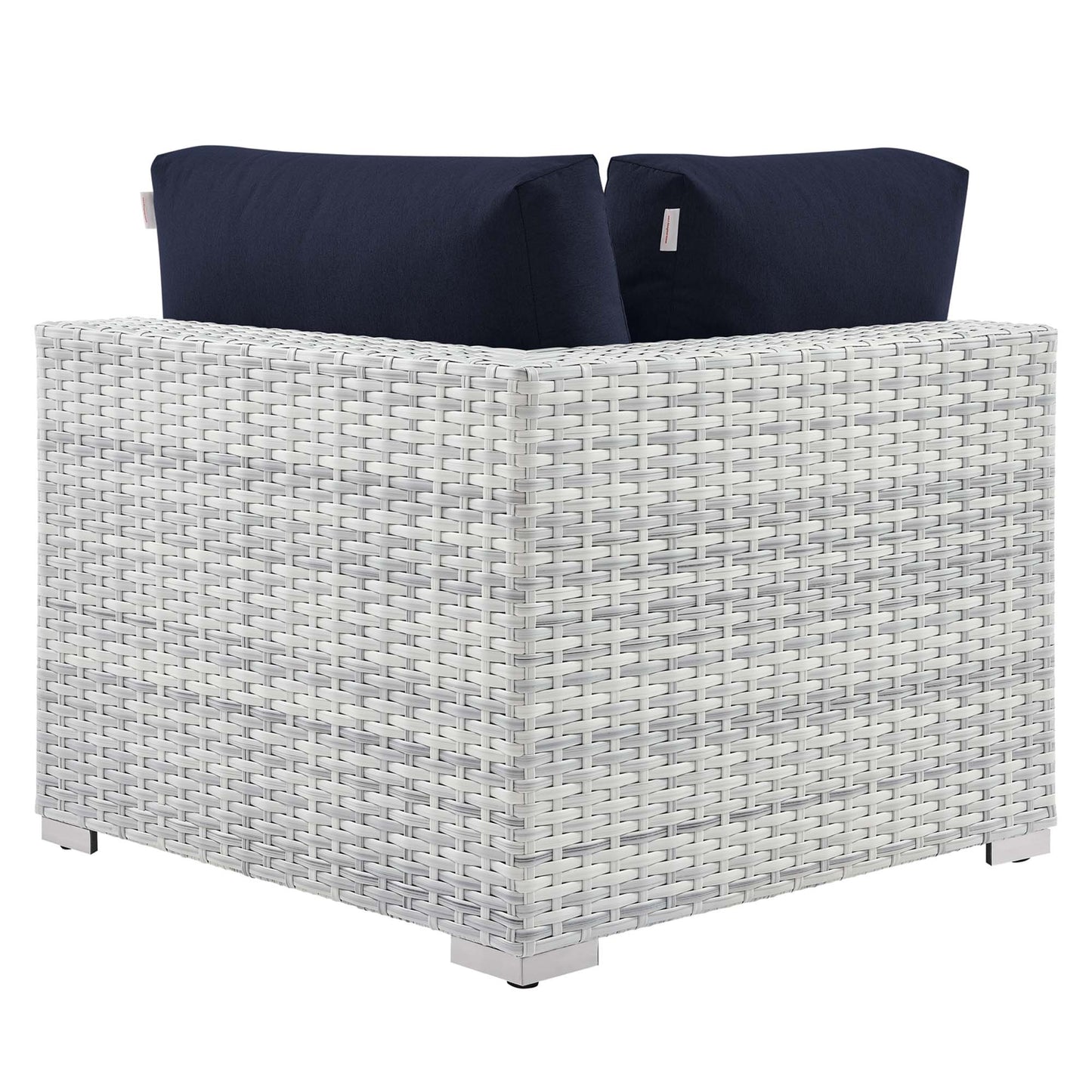 Modway Outlet Convene Outdoor Patio Corner Chair by Modway  Outdoor Furniture Furniture Light Gray Navy - EEI-4296-LGR-NAV
