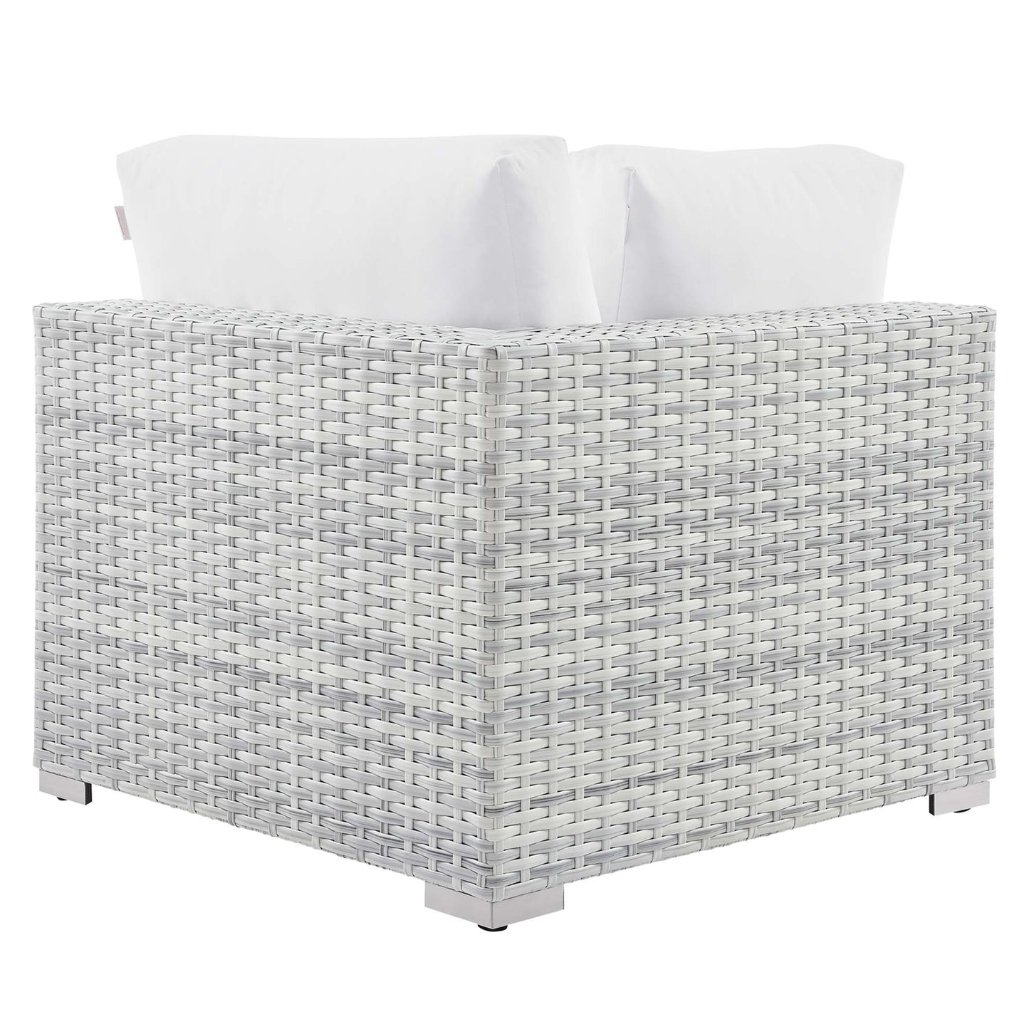 Modway Outlet Convene Outdoor Patio Corner Chair by Modway  Outdoor Furniture Furniture Light Gray White - EEI-4296-LGR-WHI