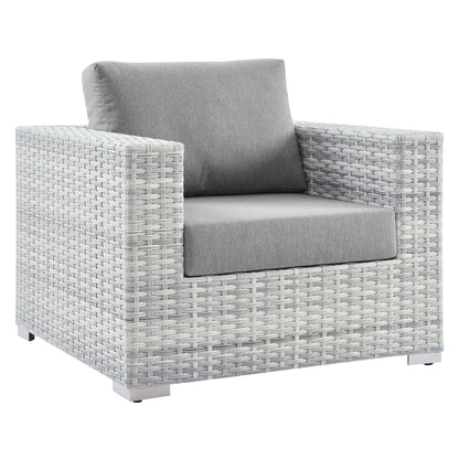 Modway - Convene Outdoor Patio Armchair by Modway  Outdoor Furniture Sofa Sectionals Gray - EEI-4297-LGR-GRY