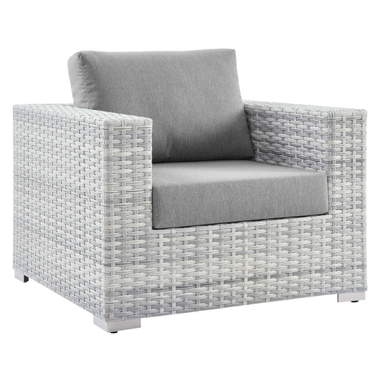 Modway - Convene Outdoor Patio Armchair by Modway  Outdoor Furniture Sofa Sectionals Gray - EEI-4297-LGR-GRY
