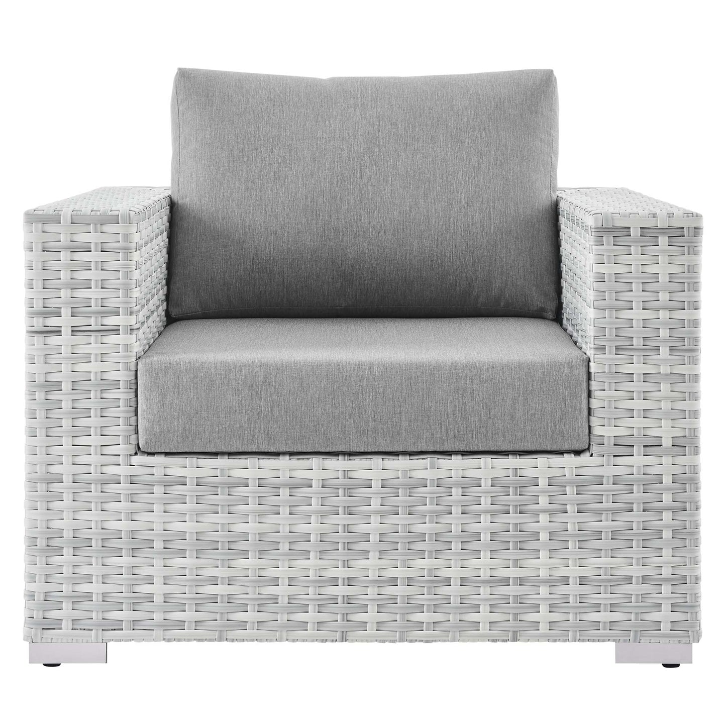 Modway - Convene Outdoor Patio Armchair by Modway  Outdoor Furniture Sofa Sectionals Gray - EEI-4297-LGR-GRY
