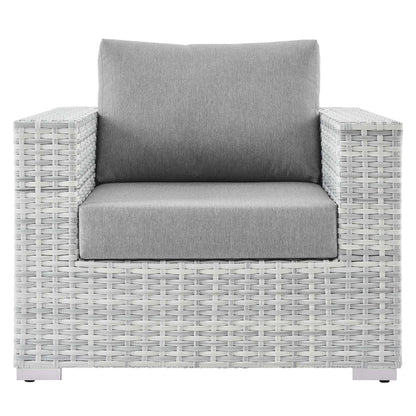 Modway - Convene Outdoor Patio Armchair by Modway  Outdoor Furniture Sofa Sectionals Gray - EEI-4297-LGR-GRY