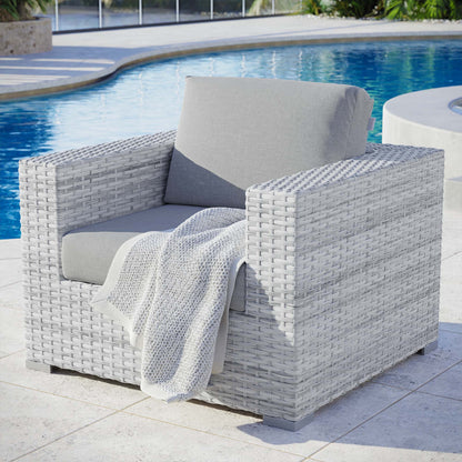 Modway - Convene Outdoor Patio Armchair by Modway  Outdoor Furniture Sofa Sectionals Gray - EEI-4297-LGR-GRY