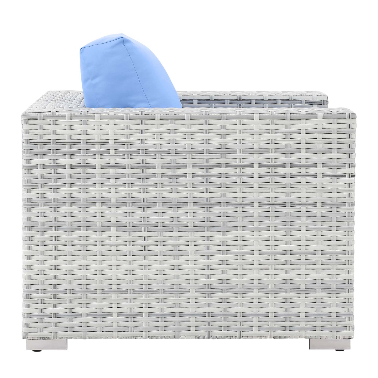 Modway Outlet Convene Outdoor Patio Armchair by Modway  Outdoor Furniture Furniture Light Gray Light Blue - EEI-4297-LGR-LBU