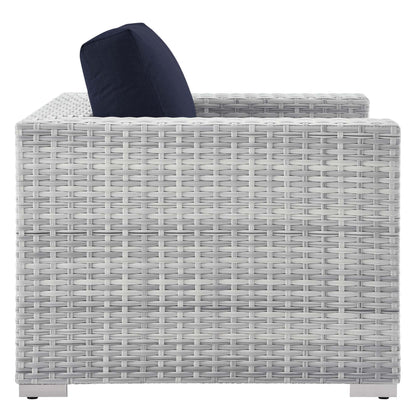 Modway - Convene Outdoor Patio Armchair by Modway  Outdoor Furniture Sofa Sectionals Blue - EEI-4297-LGR-NAV