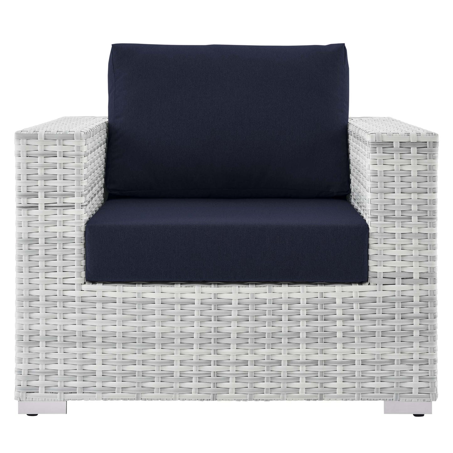Modway - Convene Outdoor Patio Armchair by Modway  Outdoor Furniture Sofa Sectionals Blue - EEI-4297-LGR-NAV