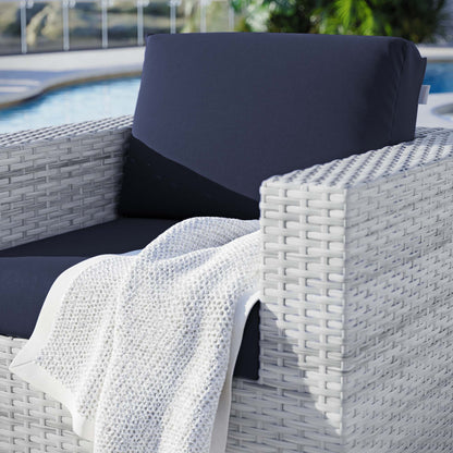 Modway - Convene Outdoor Patio Armchair by Modway  Outdoor Furniture Sofa Sectionals Blue - EEI-4297-LGR-NAV