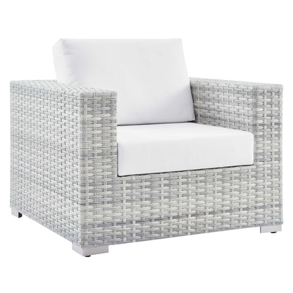 Modway - Convene Outdoor Patio Armchair by Modway  Outdoor Furniture Sofa Sectionals White - EEI-4297-LGR-WHI
