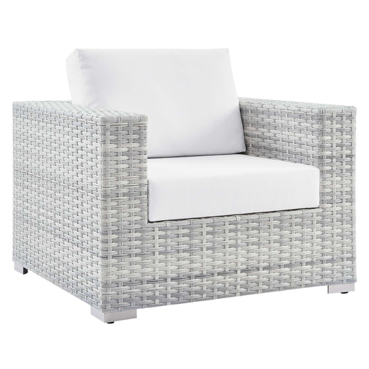 Modway - Convene Outdoor Patio Armchair by Modway  Outdoor Furniture Sofa Sectionals White - EEI-4297-LGR-WHI