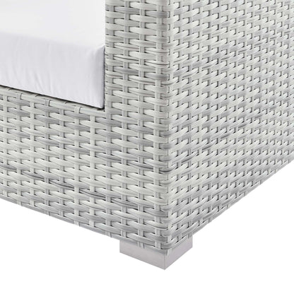 Modway - Convene Outdoor Patio Armchair by Modway  Outdoor Furniture Sofa Sectionals White - EEI-4297-LGR-WHI