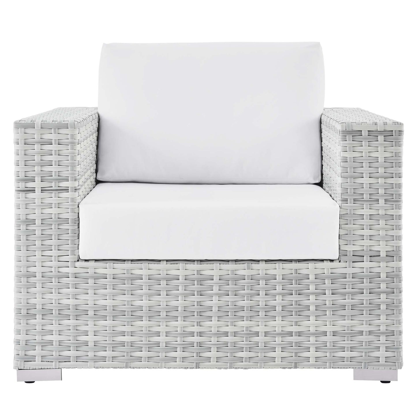 Modway - Convene Outdoor Patio Armchair by Modway  Outdoor Furniture Sofa Sectionals White - EEI-4297-LGR-WHI