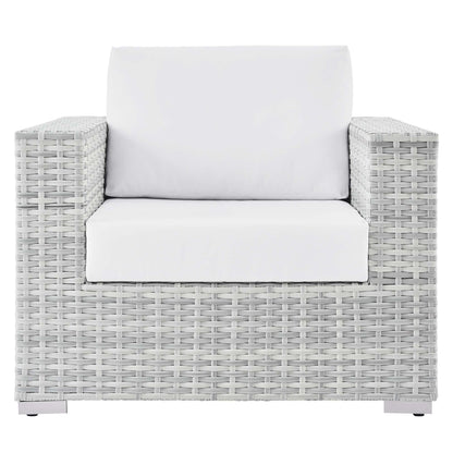 Modway - Convene Outdoor Patio Armchair by Modway  Outdoor Furniture Sofa Sectionals White - EEI-4297-LGR-WHI