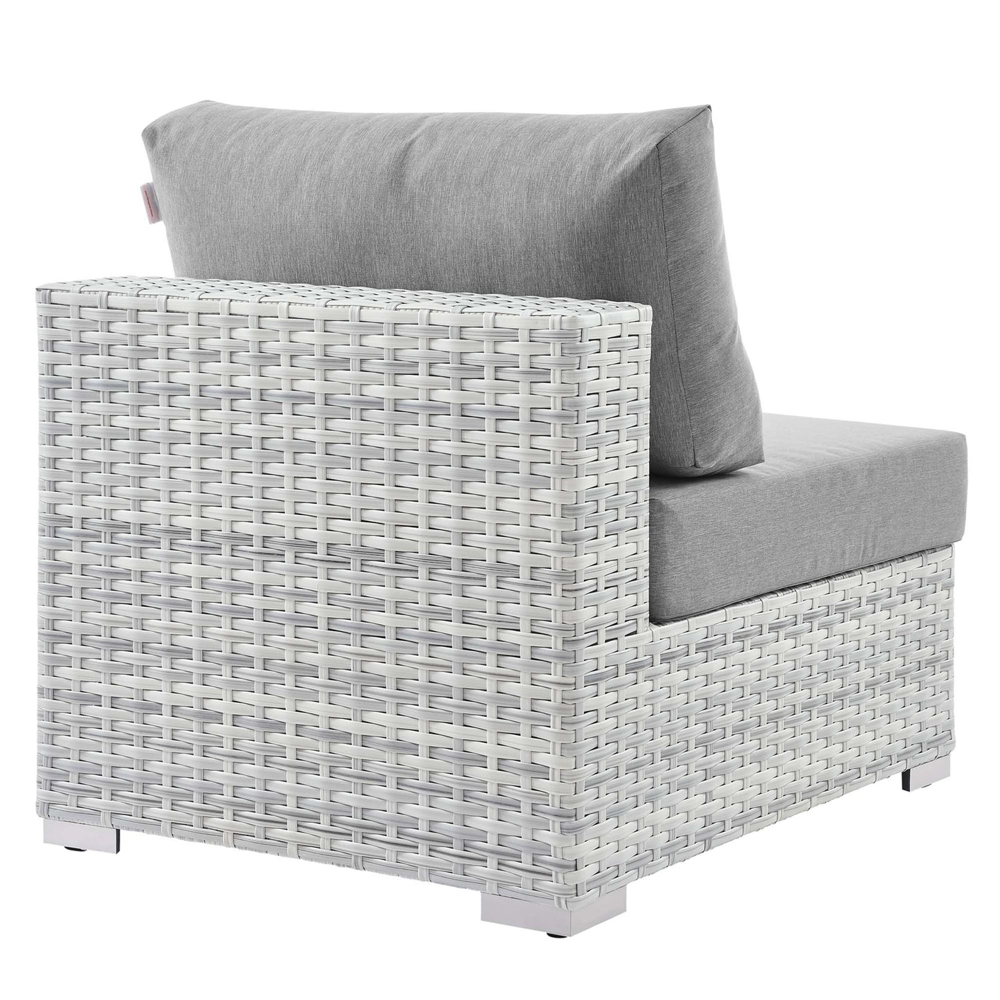 Modway Outlet Convene Outdoor Patio Armless Chair by Modway  Outdoor Furniture Furniture Light Gray Gray - EEI-4298-LGR-GRY