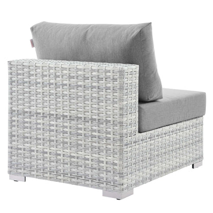 Modway Outlet Convene Outdoor Patio Armless Chair by Modway  Outdoor Furniture Furniture Light Gray Gray - EEI-4298-LGR-GRY