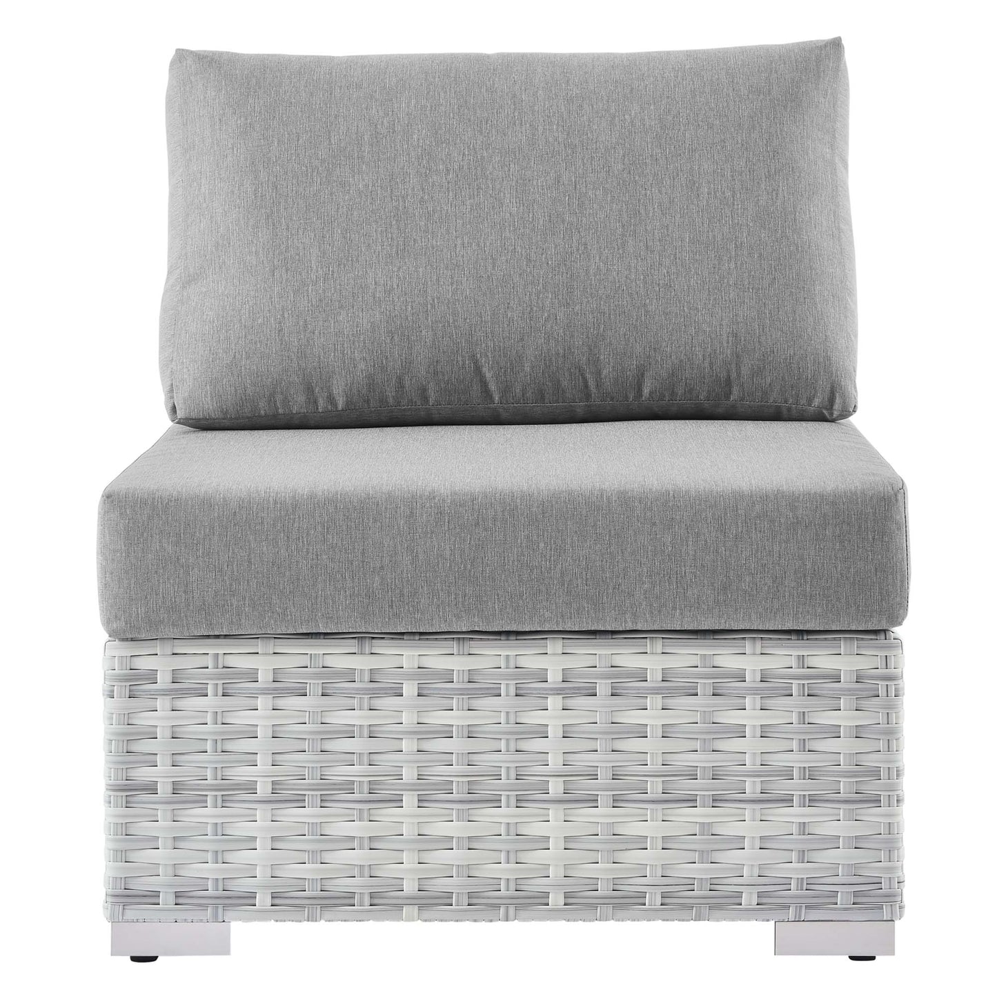 Modway Outlet Convene Outdoor Patio Armless Chair by Modway  Outdoor Furniture Furniture Light Gray Gray - EEI-4298-LGR-GRY