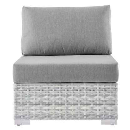 Modway Outlet Convene Outdoor Patio Armless Chair by Modway  Outdoor Furniture Furniture Light Gray Gray - EEI-4298-LGR-GRY