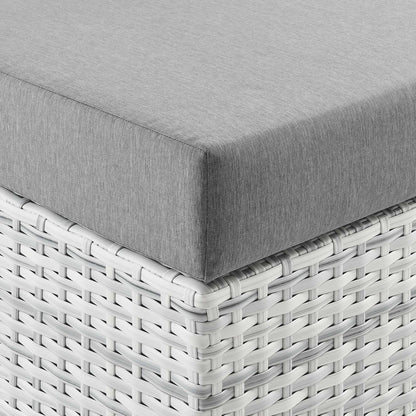 Modway Outlet Convene Outdoor Patio Ottoman by Modway  Outdoor Furniture Furniture Light Gray Gray - EEI-4301-LGR-GRY