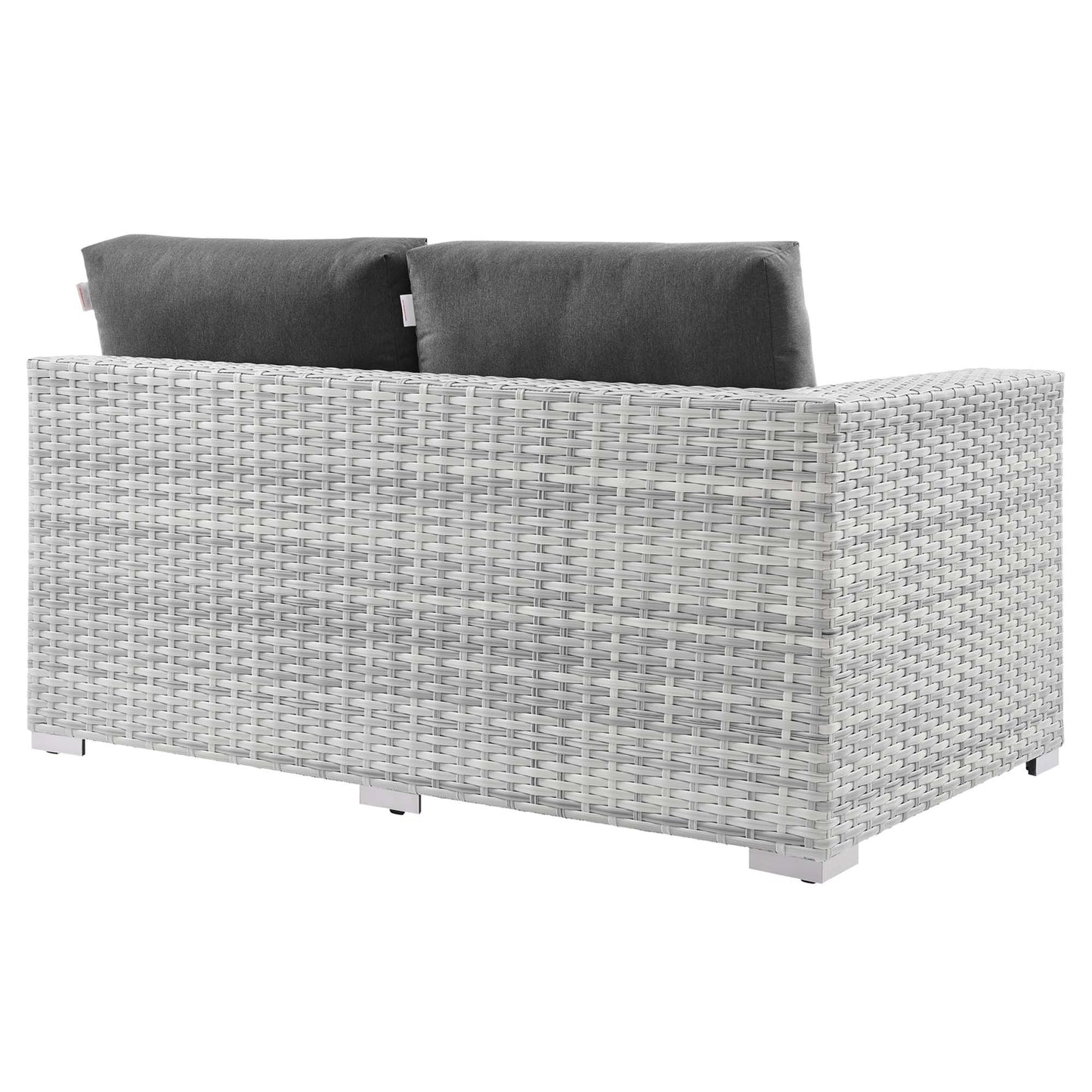 Modway Outlet Convene Outdoor Patio Right-Arm Loveseat by Modway  Outdoor Furniture Furniture Light Gray Charcoal - EEI-4302-LGR-CHA