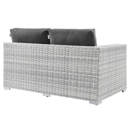 Modway Outlet Convene Outdoor Patio Right-Arm Loveseat by Modway  Outdoor Furniture Furniture Light Gray Charcoal - EEI-4302-LGR-CHA