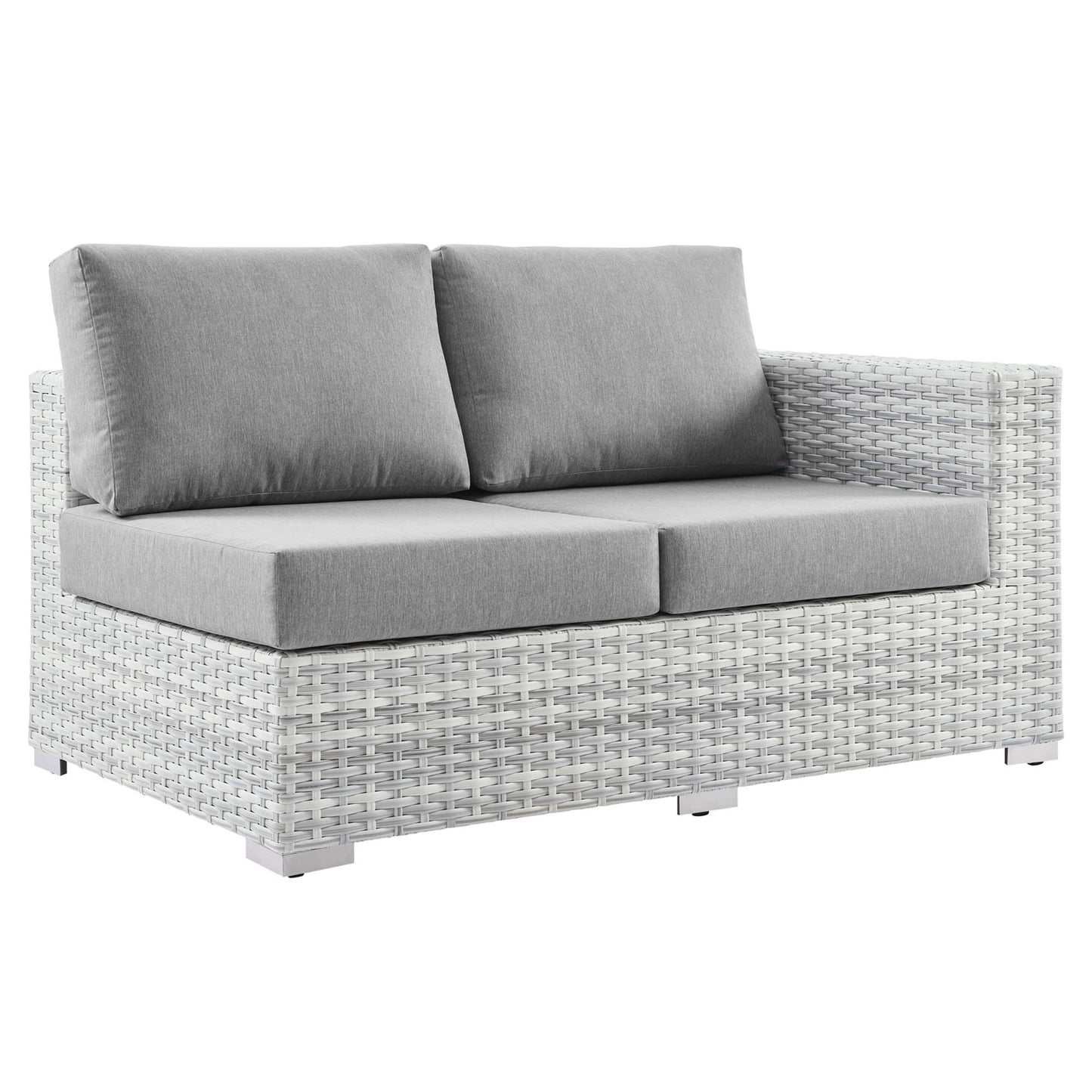Modway Outlet Convene Outdoor Patio Right-Arm Loveseat by Modway  Outdoor Furniture Furniture Light Gray Gray - EEI-4302-LGR-GRY