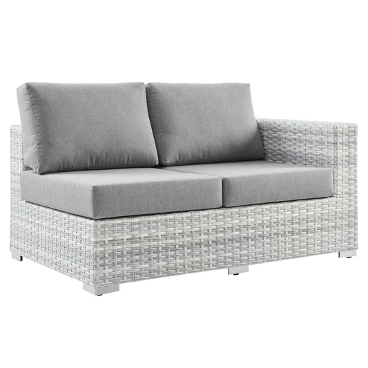 Modway Outlet Convene Outdoor Patio Right-Arm Loveseat by Modway  Outdoor Furniture Furniture Light Gray Gray - EEI-4302-LGR-GRY