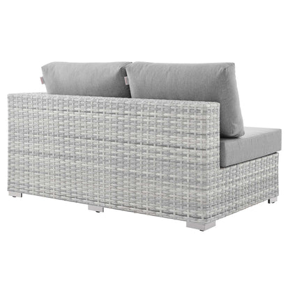 Modway - Convene Outdoor Patio Left-Arm Loveseat by Modway  Outdoor Furniture Sofa Sectionals Gray - EEI-4303-LGR-GRY