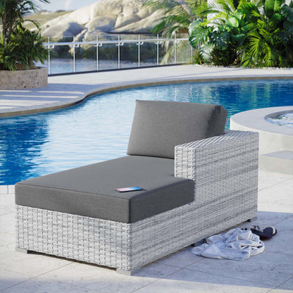 Modway Outlet Convene Outdoor Patio Right Chaise by Modway  Outdoor Furniture Furniture Light Gray Charcoal - EEI-4304-LGR-CHA
