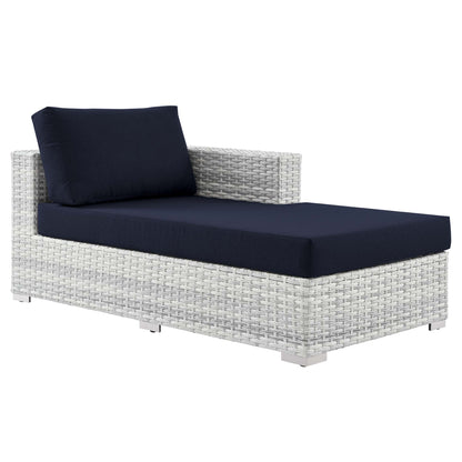 Modway Outlet Convene Outdoor Patio Right Chaise by Modway  Outdoor Furniture Furniture Light Gray Navy - EEI-4304-LGR-NAV