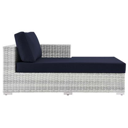 Modway Outlet Convene Outdoor Patio Right Chaise by Modway  Outdoor Furniture Furniture Light Gray Navy - EEI-4304-LGR-NAV