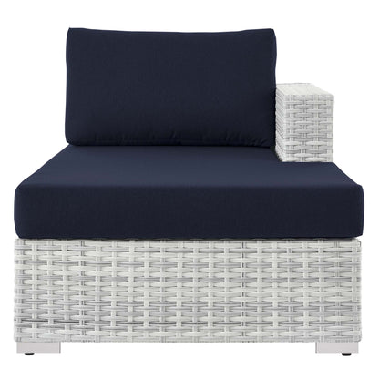 Modway Outlet Convene Outdoor Patio Right Chaise by Modway  Outdoor Furniture Furniture Light Gray Navy - EEI-4304-LGR-NAV
