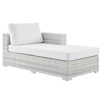 Modway Outlet Convene Outdoor Patio Right Chaise by Modway  Outdoor Furniture Furniture Light Gray White - EEI-4304-LGR-WHI