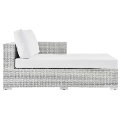 Modway Outlet Convene Outdoor Patio Right Chaise by Modway  Outdoor Furniture Furniture Light Gray White - EEI-4304-LGR-WHI