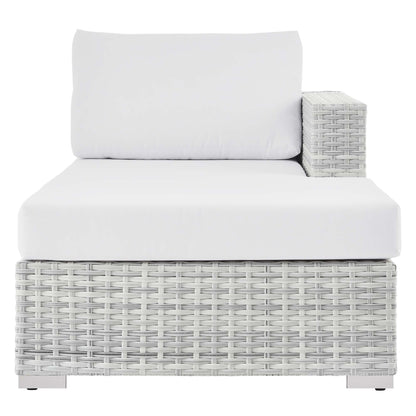 Modway Outlet Convene Outdoor Patio Right Chaise by Modway  Outdoor Furniture Furniture Light Gray White - EEI-4304-LGR-WHI