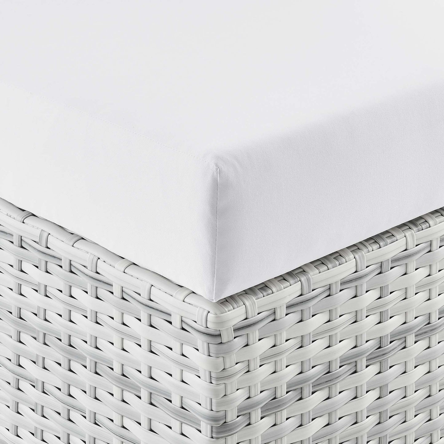 Modway Outlet Convene Outdoor Patio Right Chaise by Modway  Outdoor Furniture Furniture Light Gray White - EEI-4304-LGR-WHI