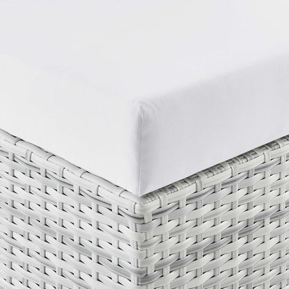 Modway Outlet Convene Outdoor Patio Right Chaise by Modway  Outdoor Furniture Furniture Light Gray White - EEI-4304-LGR-WHI