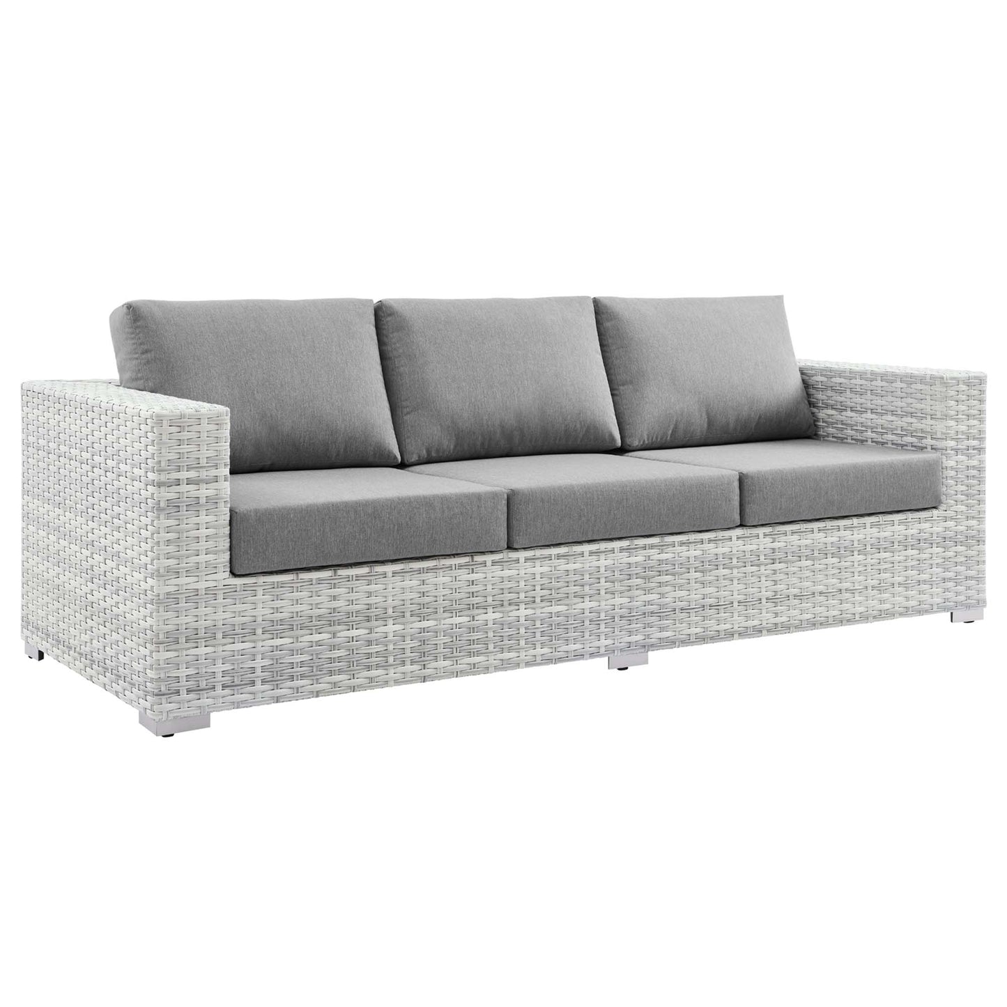 Modway - Convene Outdoor Patio Sofa by Modway  Outdoor Furniture Sofa Sectionals Gray - EEI-4305-LGR-GRY
