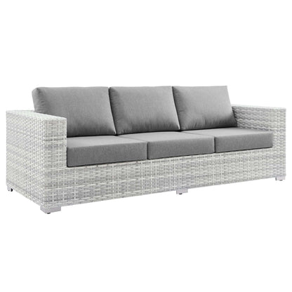 Modway - Convene Outdoor Patio Sofa by Modway  Outdoor Furniture Sofa Sectionals Gray - EEI-4305-LGR-GRY