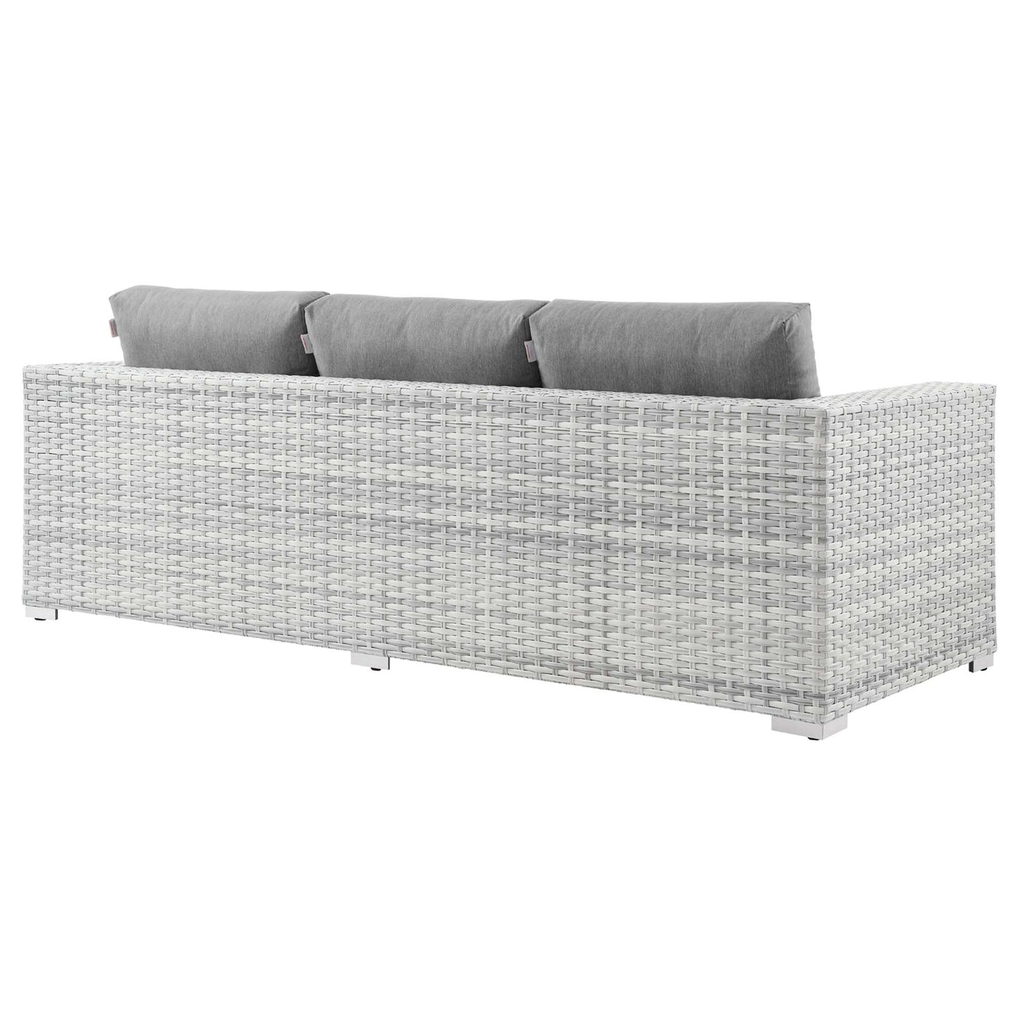 Modway - Convene Outdoor Patio Sofa by Modway  Outdoor Furniture Sofa Sectionals Gray - EEI-4305-LGR-GRY