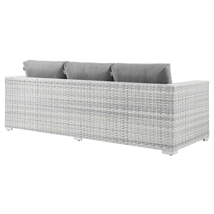 Modway - Convene Outdoor Patio Sofa by Modway  Outdoor Furniture Sofa Sectionals Gray - EEI-4305-LGR-GRY