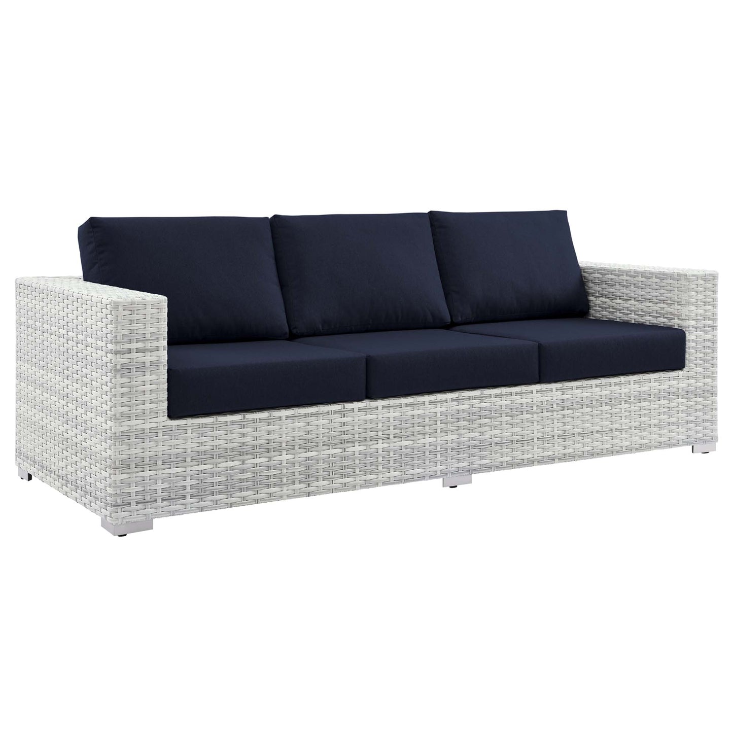 Modway - Convene Outdoor Patio Sofa by Modway  Outdoor Furniture Sofa Sectionals Blue - EEI-4305-LGR-NAV