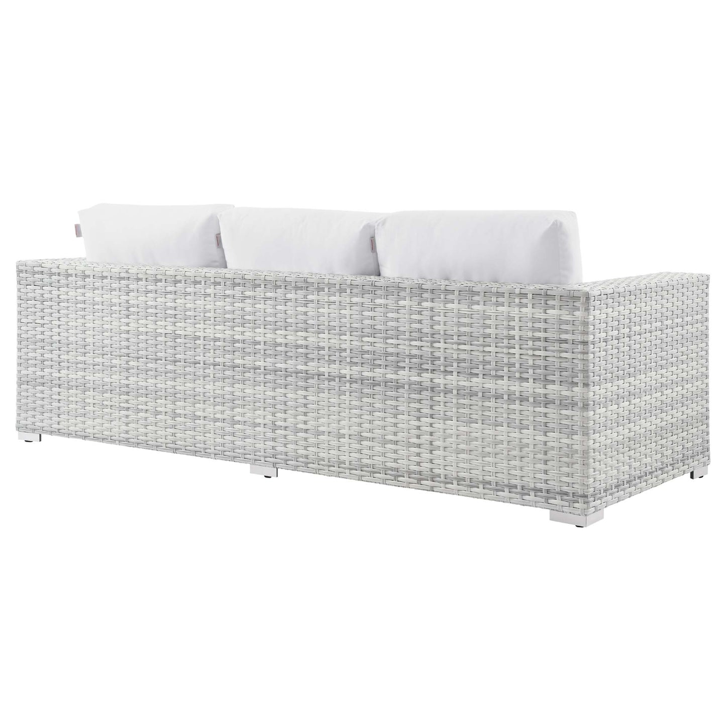Modway - Convene Outdoor Patio Sofa by Modway  Outdoor Furniture Sofa Sectionals White - EEI-4305-LGR-WHI