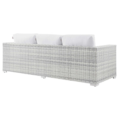 Modway - Convene Outdoor Patio Sofa by Modway  Outdoor Furniture Sofa Sectionals White - EEI-4305-LGR-WHI