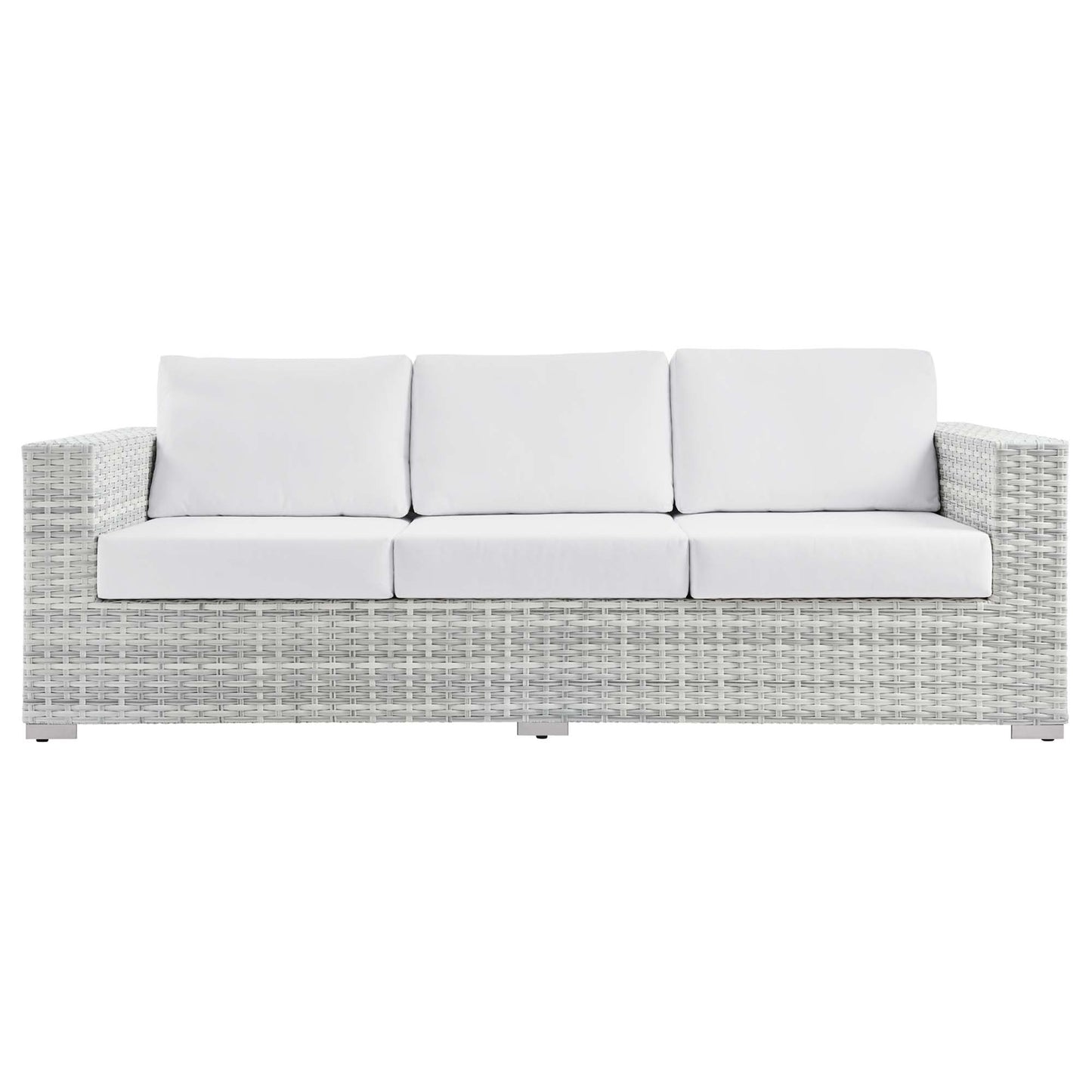 Modway - Convene Outdoor Patio Sofa by Modway  Outdoor Furniture Sofa Sectionals White - EEI-4305-LGR-WHI