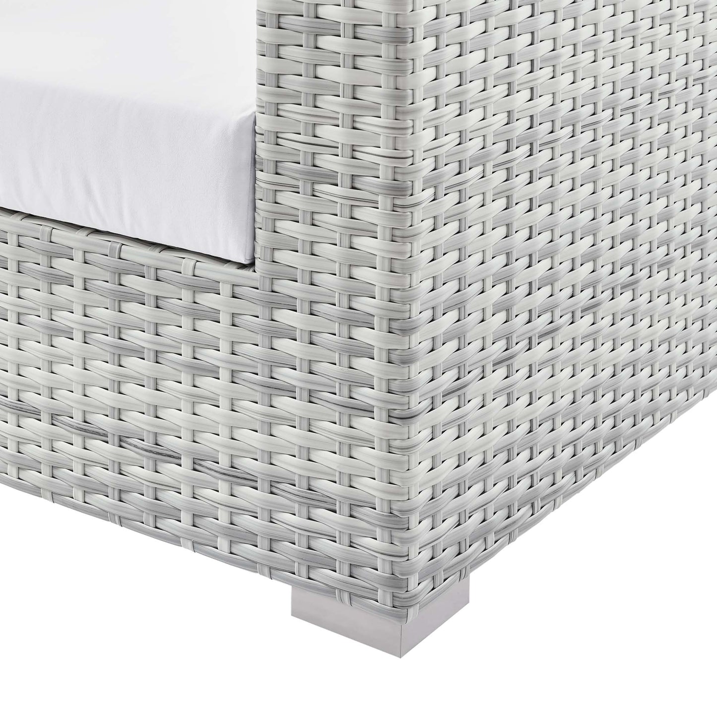 Modway - Convene Outdoor Patio Sofa by Modway  Outdoor Furniture Sofa Sectionals White - EEI-4305-LGR-WHI