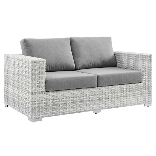 Modway Outlet Convene Outdoor Patio Loveseat by Modway  Outdoor Furniture Furniture Light Gray Gray - EEI-4306-LGR-GRY