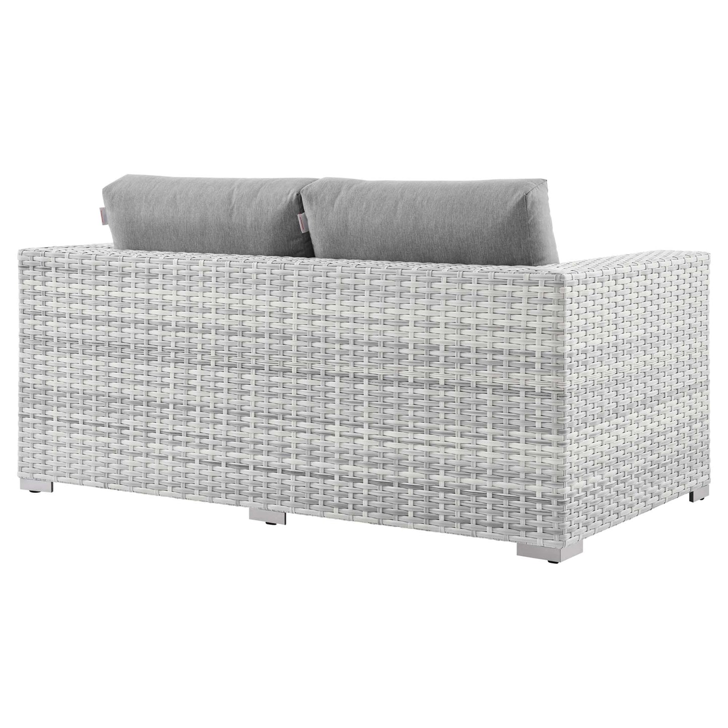 Modway Outlet Convene Outdoor Patio Loveseat by Modway  Outdoor Furniture Furniture Light Gray Gray - EEI-4306-LGR-GRY