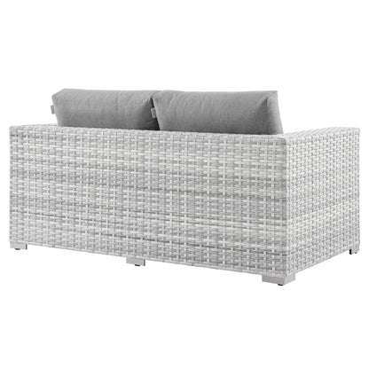 Modway Outlet Convene Outdoor Patio Loveseat by Modway  Outdoor Furniture Furniture Light Gray Gray - EEI-4306-LGR-GRY